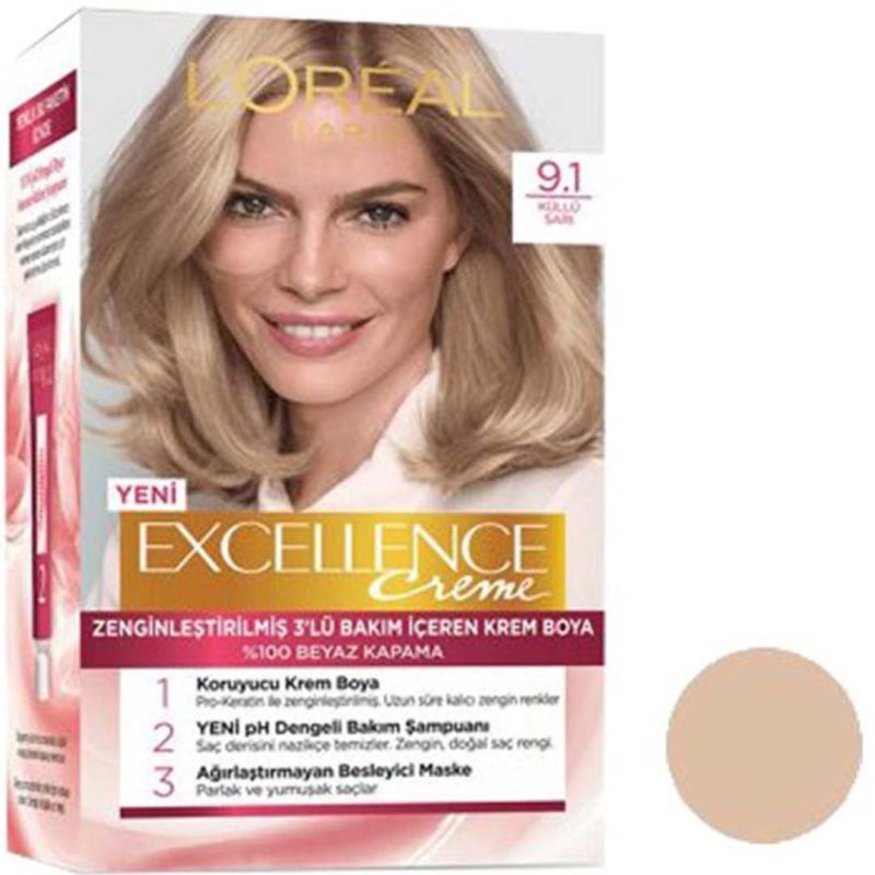 رنگ مو 50 میلی لیتر لورال 9.1 Loreal Paris Excellence