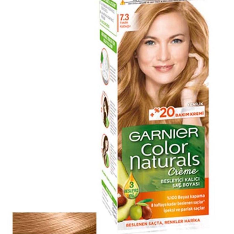 رنگ مو بلوند طلایی گارنیر 7.3 Garnier Naturals