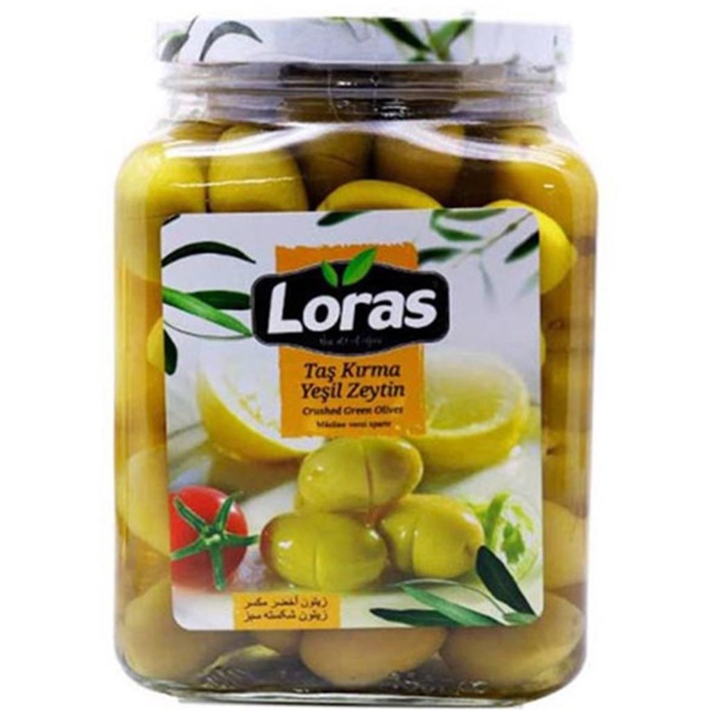 زیتون لیمویی 1650 گرمی شیشه ای لوراس Loras
