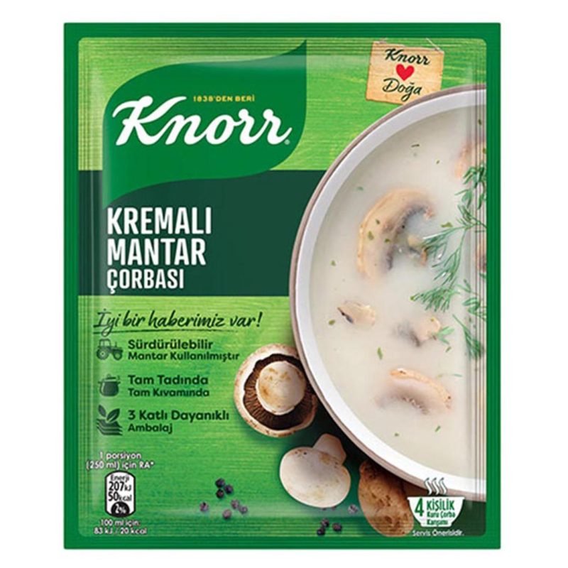 سوپ کنور قارچ خامه ای 63 گرم Knorr