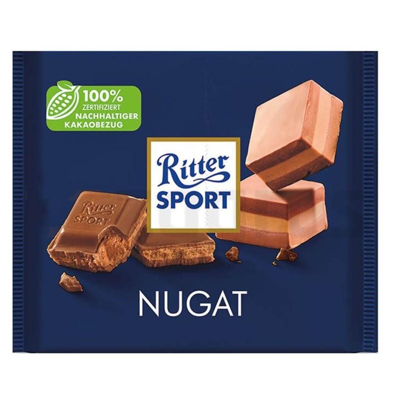 شکلات با مغز نوقا ریتر اسپورت 100 گرم Ritter Sport