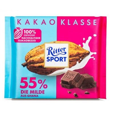 شکلات تلخ 55 درصد 100 گرمی ریتر اسپورت Ritter Sport