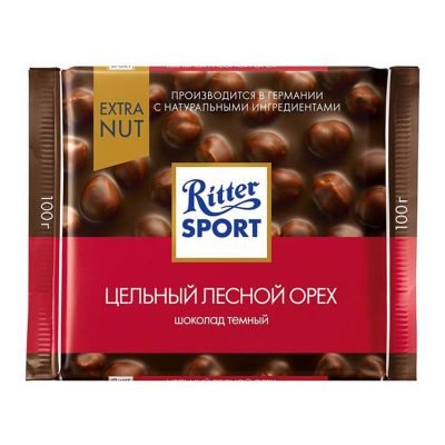 شکلات تلخ فندوقی ریتر اسپرت 100 گرمی Ritter Sport