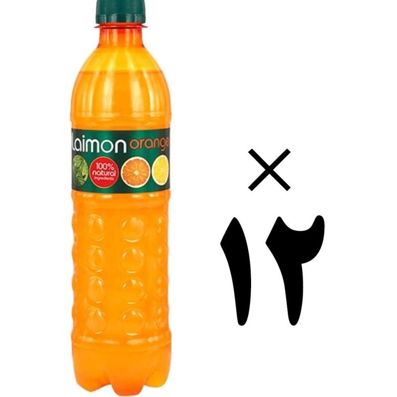 نوشیدنی گازدار پرتقالی 500 میلی لایمون پک 12 عددی Laimon Orange