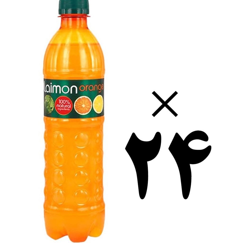 نوشیدنی گازدار پرتقالی 500 میلی لایمون پک 24 عددی Laimon Orange