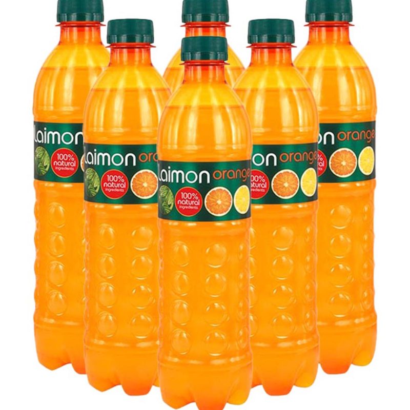نوشیدنی گازدار پرتقالی 500 میلی لایمون پک 6 عددی Laimon Orange
