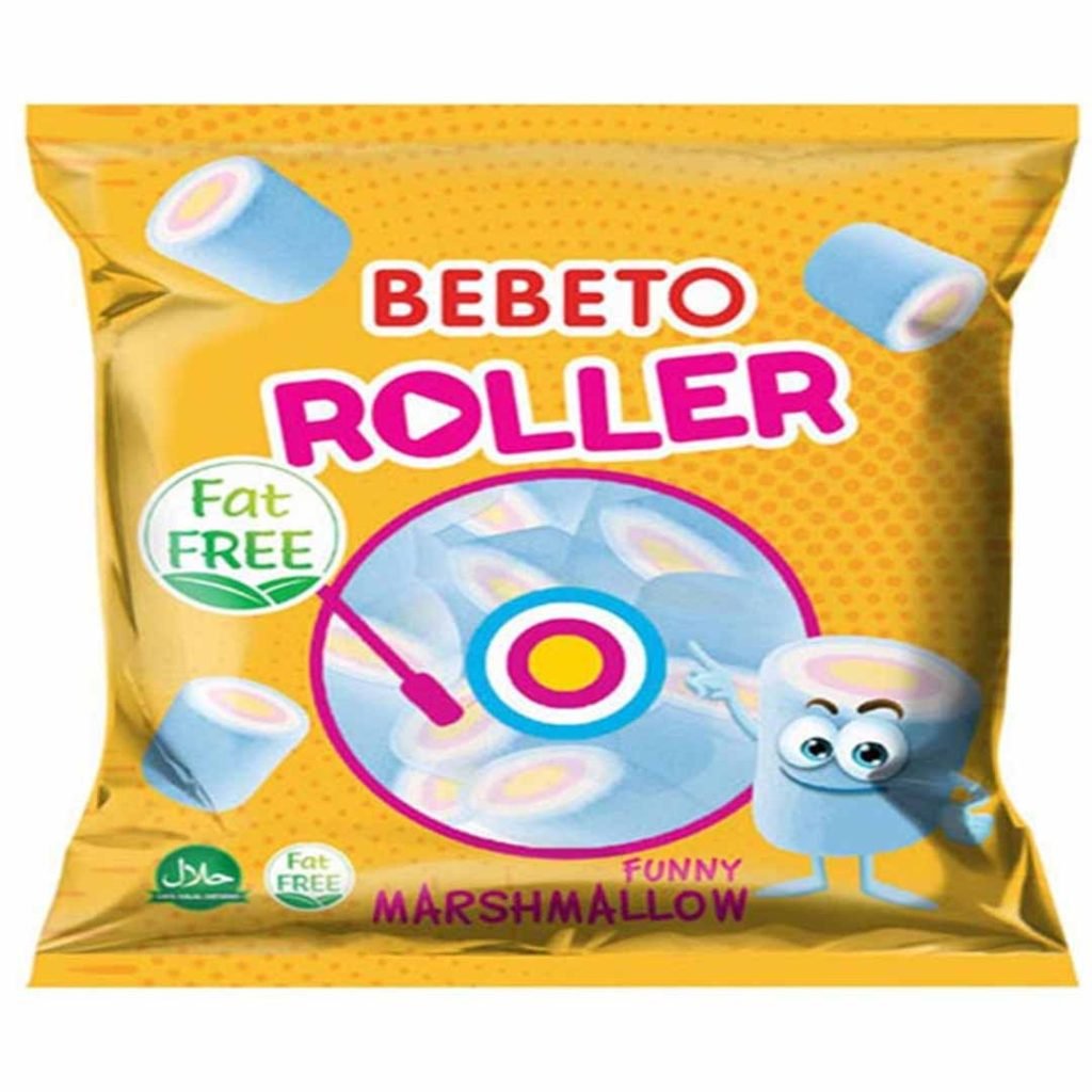 پاستیل مارشمالو رولی 70 گرم ببتو Bebeto