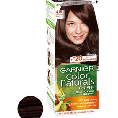پایه رنگ مو قهوه ای گارنیر 4.15 Garnier Naturals