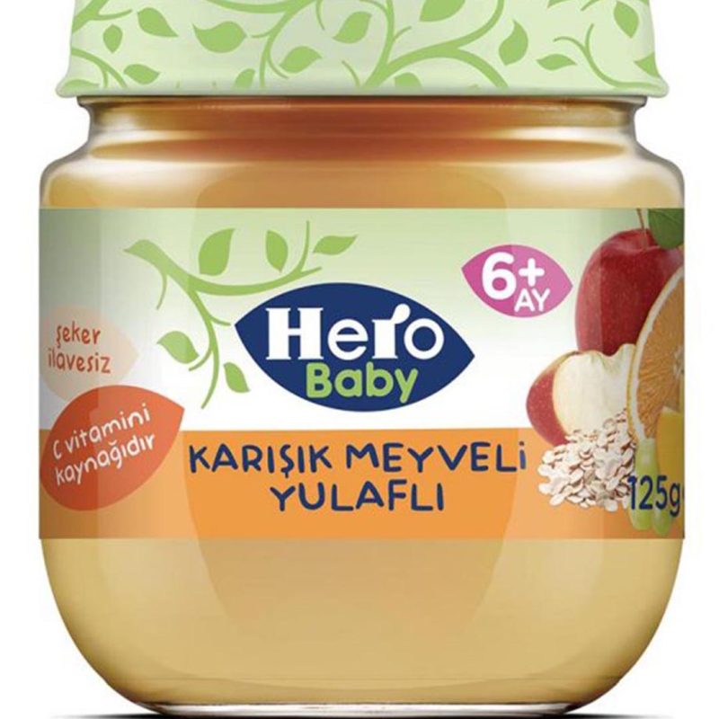 پوره مخلوط میوه و جودوسر هرو بیبی 125 گرمی Hero Baby