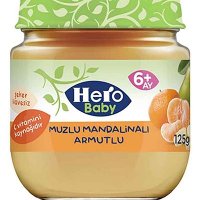 پوره هرو بیبی موز گلابی نارنگی 125 گرمی Hero baby