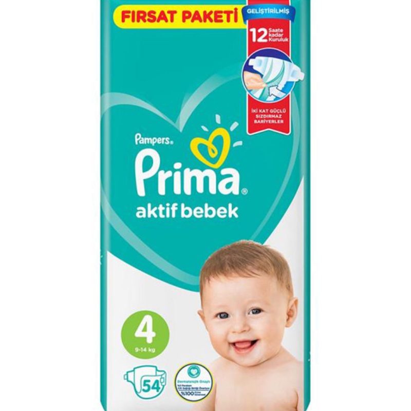 پوشک بچه 54 عددی سایز 4 پریما Prima