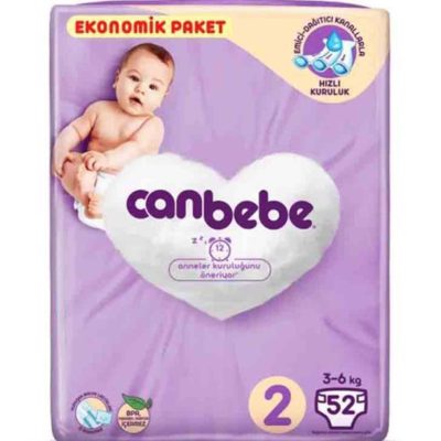 پوشک جان به به 52 عددی سایز 2 Canbebe