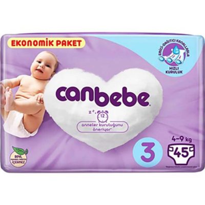 پوشک جان به به سایز 3 بسته 45 عددی Canbebe