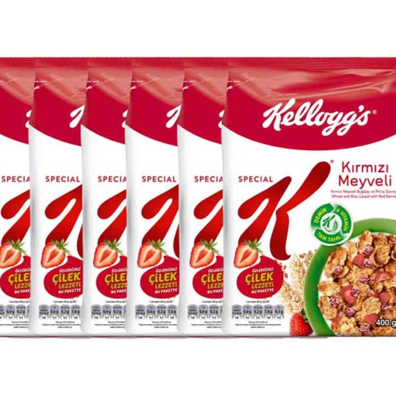 پکیج 6 تایی کورن فلکس میوه های قرمز 400 گرمی اسپشیال کلاگز Kelloggs Special