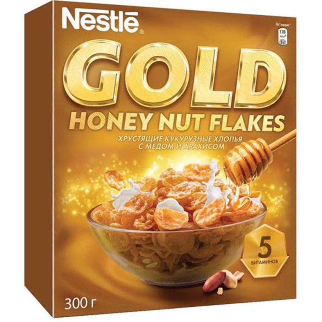 کورن فلکس عسل و بادام زمینی گلد نستله Nestle Gold