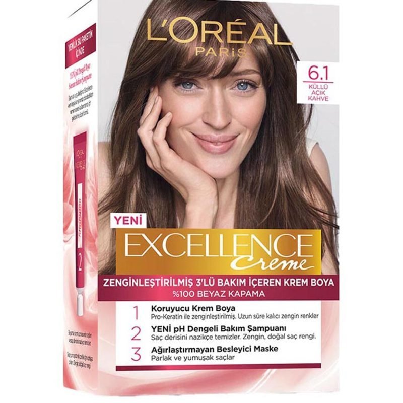 رنگ مو 50 میلی لیتر لورال 6.1 Loreal Paris Excellence