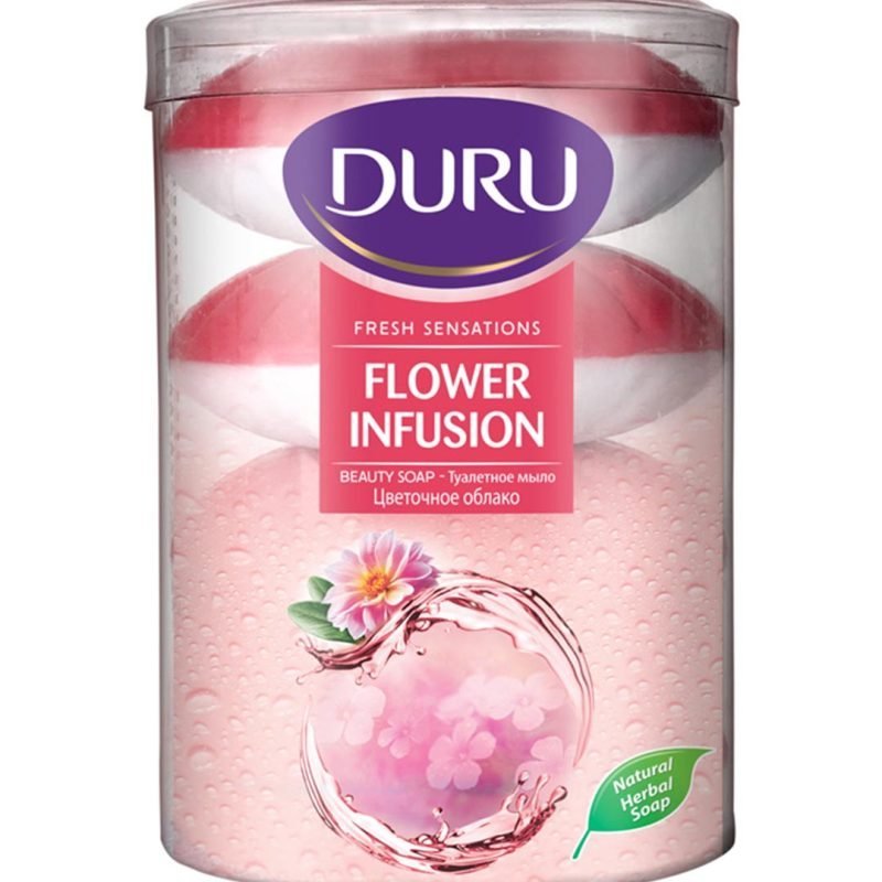 صابون لیوانی دورو 4 عددی مدل Duru Flower infusion