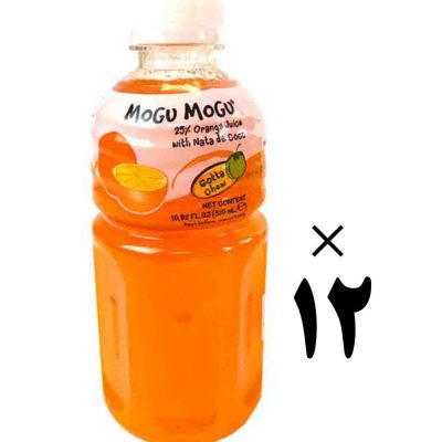 نوشیدنی پرتقال با تکه های نارگیل 12 عددی موگو موگو Mogu Mogu
