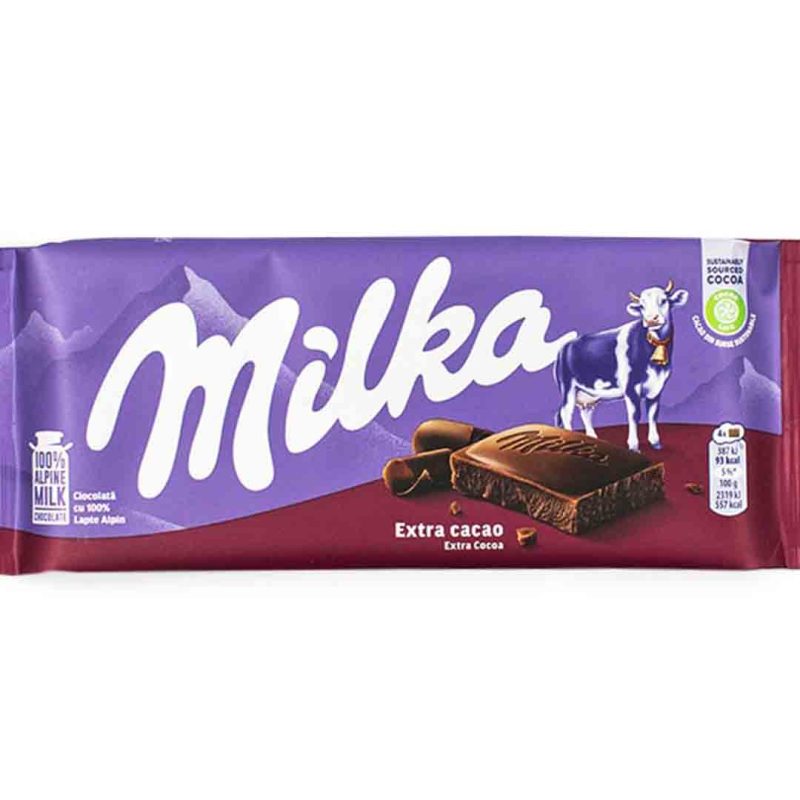 شکلات با کاکائو فراوان 100 گرم میلکا Milka