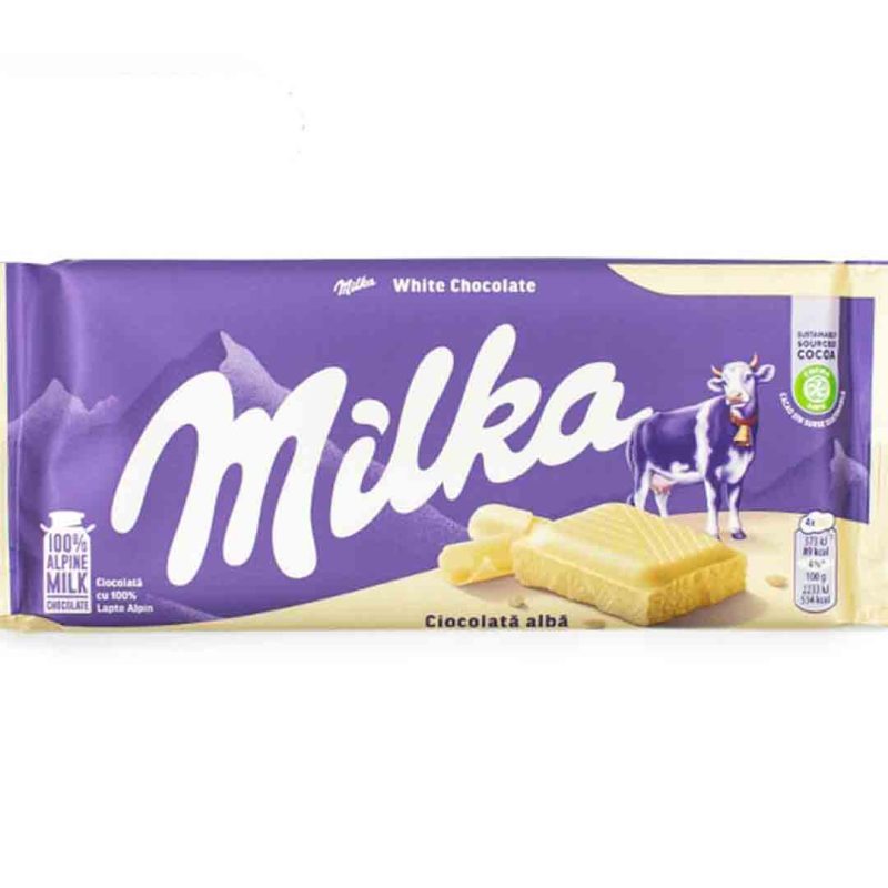 شکلات سفید میلکا 100 گرم Milka