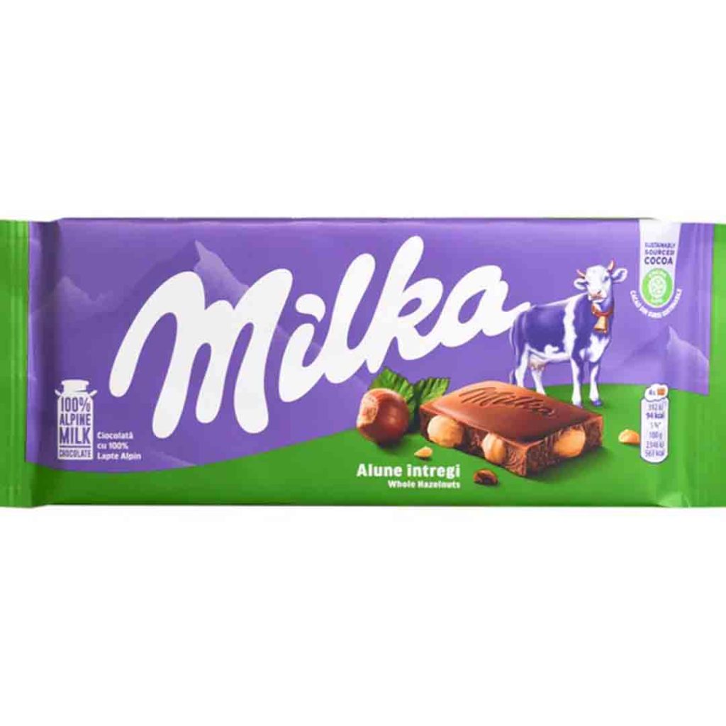 شکلات شیر فندقی کامل 90 گرم میلکا Milka