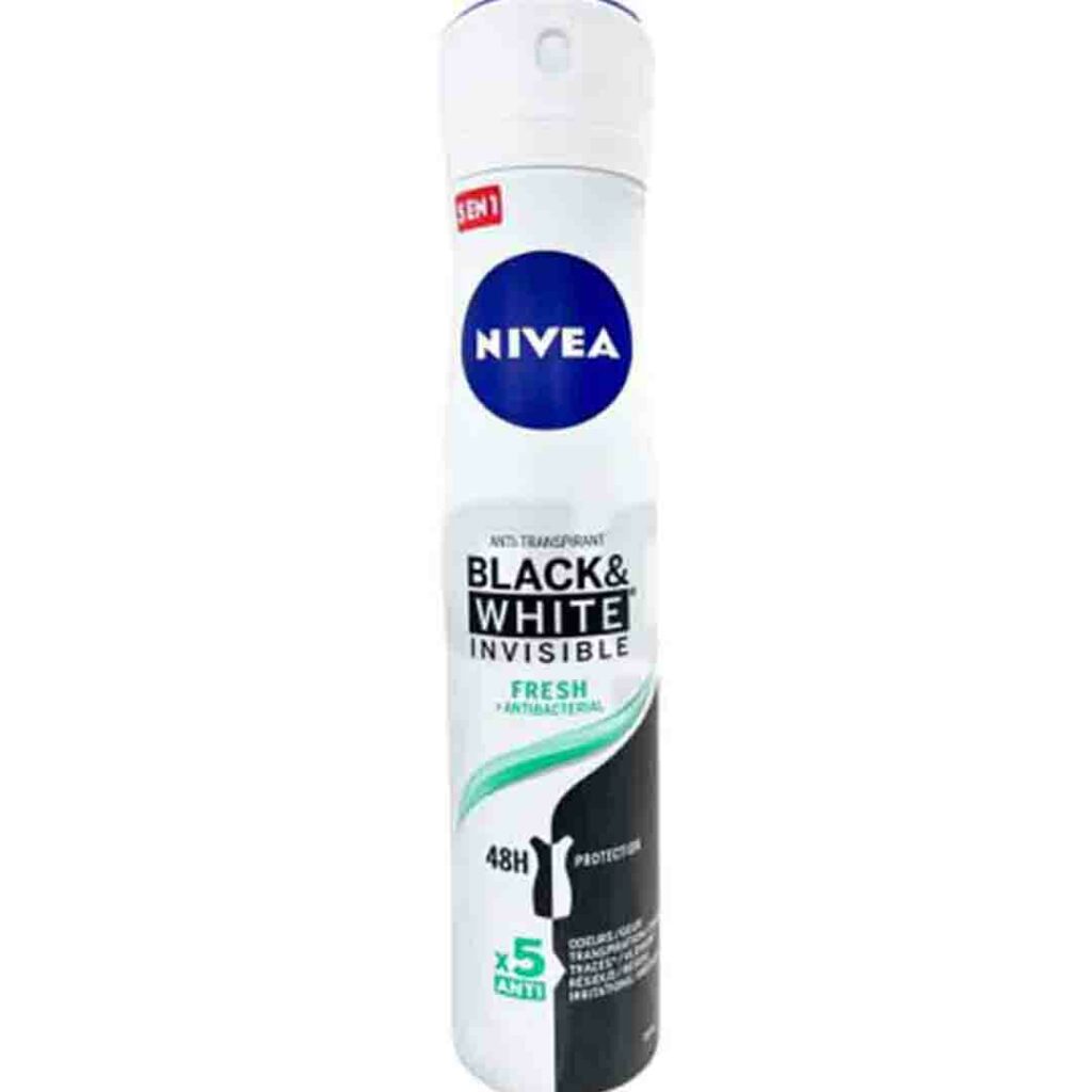 اسپری ضد تعریق عملکرد ۵ گانه و محافظت ۴۸ ساعته زنانه نیوآ 200 میلی لیتر Nivea Black & White Fresh