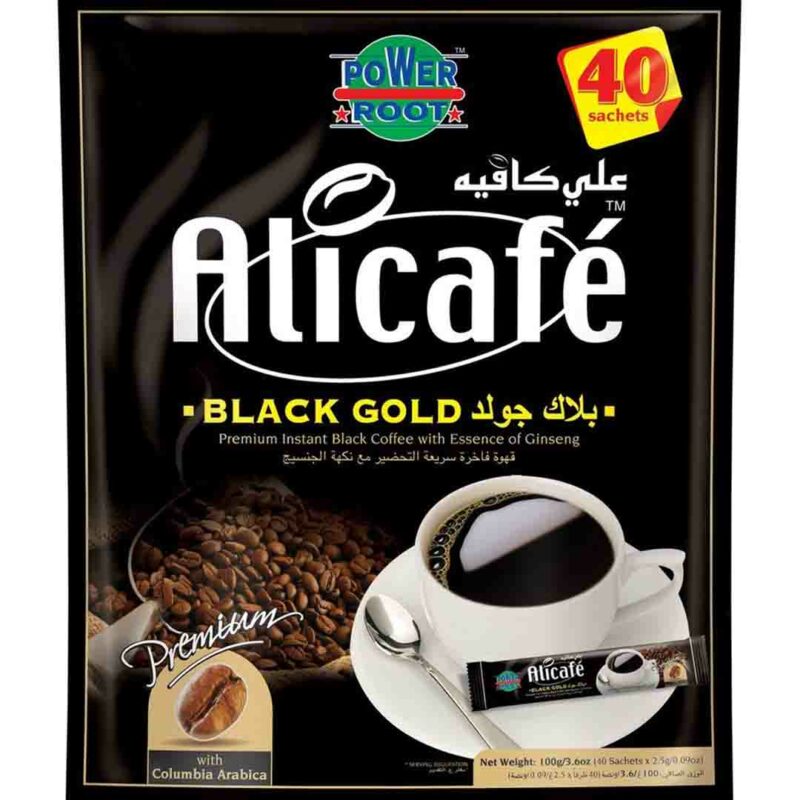 پودر قهوه علی کافه مدل بلک گلد 40 عددی Alicafe