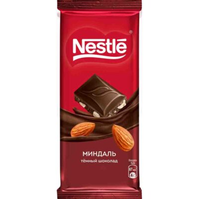 شکلات تخت شیری با مغز بادام نستله 82 گرم Nestle