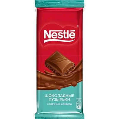 شکلات تخت شیری حبابی نستله 75 گرم Nestle