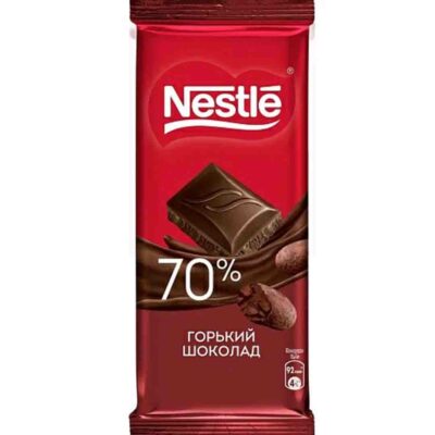 کاکائو تخته ای تلخ 70% نستله 82 گرم Nestle