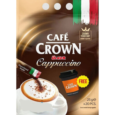 قهوه فوری کاپوچینو کافه کورن اولکر بسته 20 عددی Cafe crown